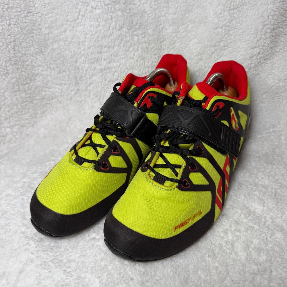 Inov-8 Fastlift 335 Weightlifting Shoes Neon Yellow Red Mens‎ 10 Womens 11.5